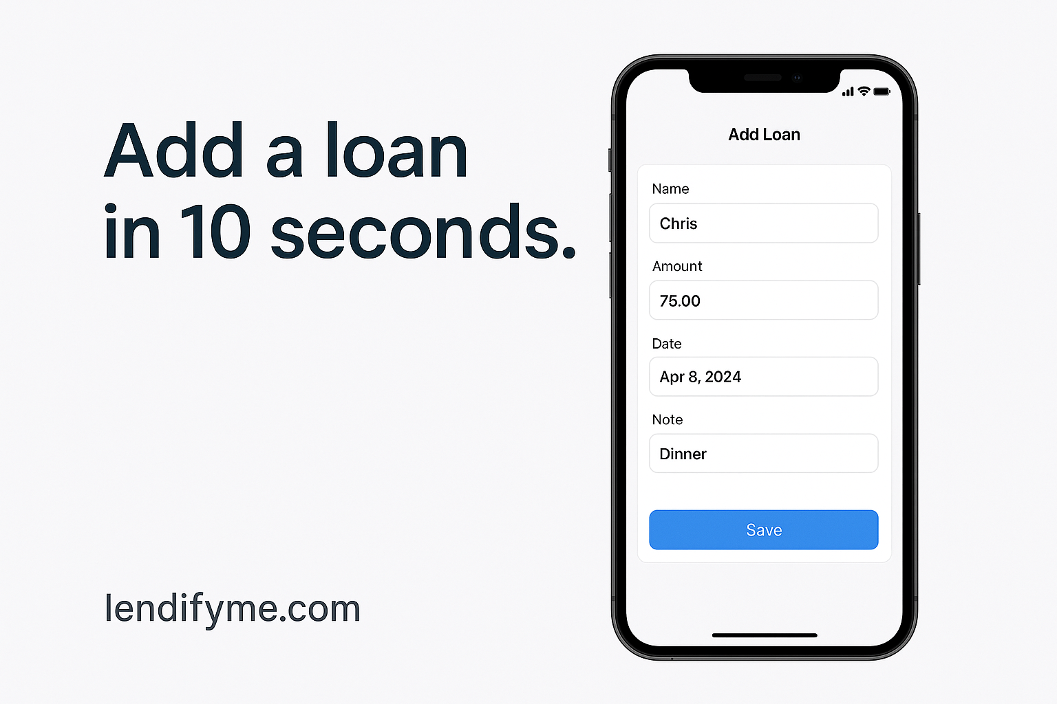 Got paid back? Or lent a mate $20 for lunch? Log it in secon...